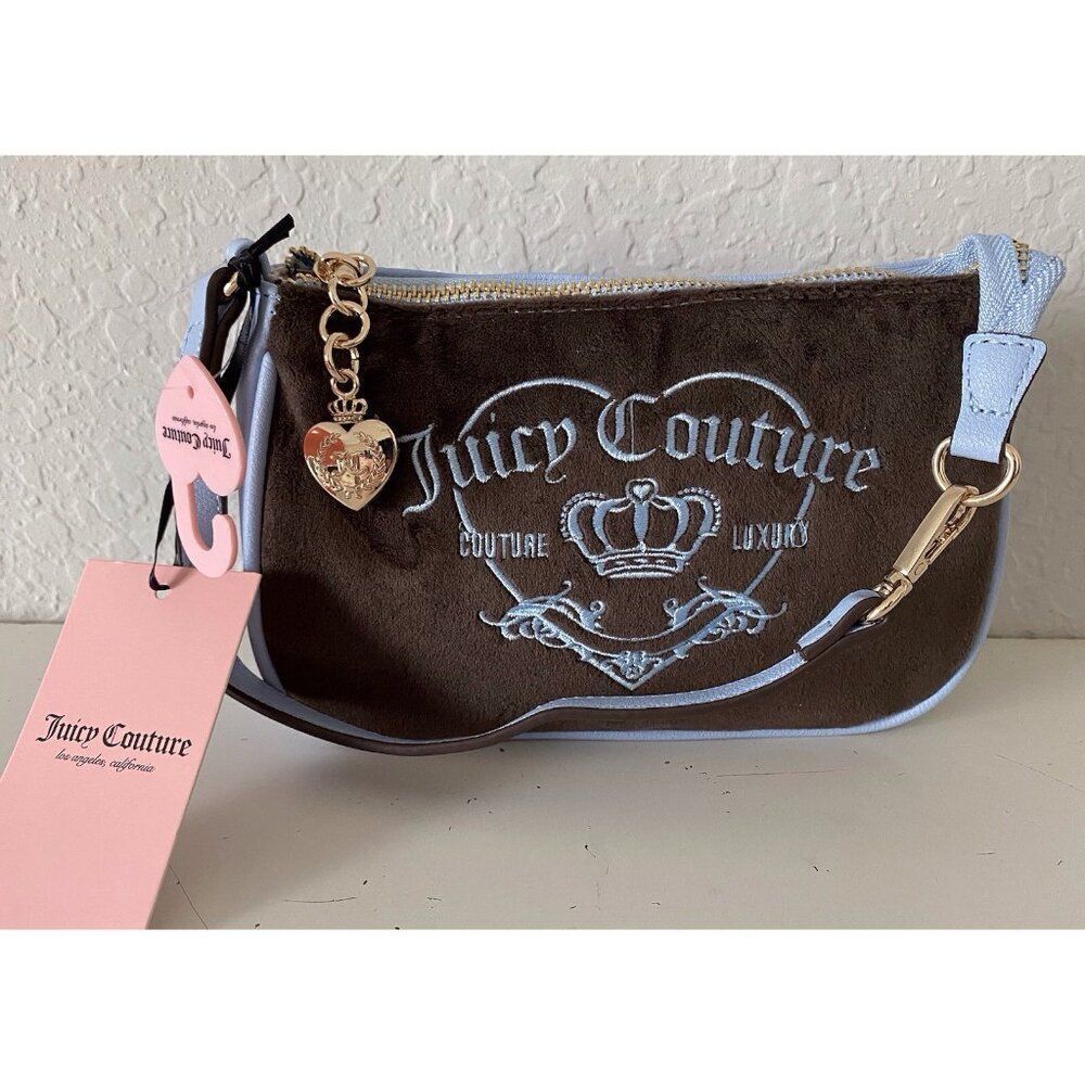 Juicy Couture GIRLIE ROYALTY MINI WRISTLET‎ Chocolate Blue NEW